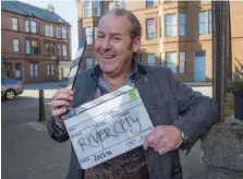  ??  ?? From top: Andy Gray with Elaine C Smith in Little Voice; on the River City set; and with Gerard Kelly in City Lights