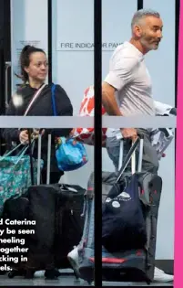  ??  ?? Anthony and Caterina would rarely be seen apart, wheeling suitcases together when checking in at hotels.