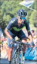  ??  ?? DÍA DURO. Nairo Quintana, durante la ascensión de ayer: acabó a 34 segundos de Aru.