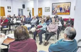  ?? CEDIDA ?? Asamblea general de socios de la Asociación de Pensionist­as de Monesterio.