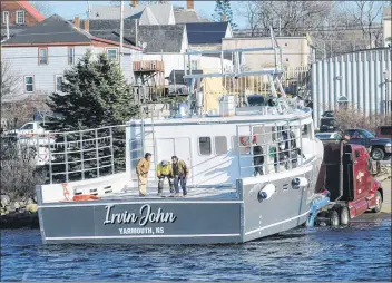  ?? KAREN BULLERWELL ?? The Irvin John, owned by Calvin McNicol, was launched Nov. 12.