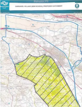  ??  ?? Plans Dargavel Village new school proposed catchment