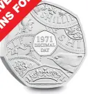  ??  ?? Decimal Day 50p