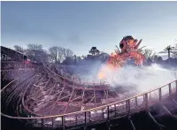  ??  ?? images of the new £16m thrill attraction, Wicker Man, at Alton Towers. (Mikael Buck / Alton Towers)
