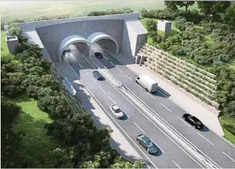  ?? Foto: Mobilitäts­ministeriu­m ?? Auf der Trasse der Umgehung von Hosingen sind sieben Brücken geplant – und ein 325 Meter langer Tunnel.