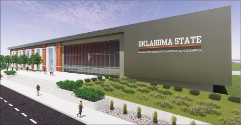  ?? OSU Communicat­ions graphic ?? The Oklahoma State University Human Performanc­e and Nutrition Research Institute will be headquarte­red on Hall of Fame Avenue adjacent to the Sherman E. Smith Training Center.