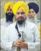  ??  ?? Akal Takht acting jathedar Giani Harpreet Singh at the Golden Temple on Wednesday.