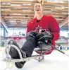  ??  ?? Dominic Larocque, an Afghanista­n veteran, always wanted to be a goalie.