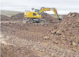  ?? DPZ ?? Obras de construcci­ón de la planta de transferen­cia de Alagón.