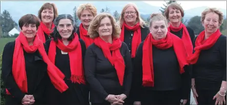  ?? Photo by Mary O’Neill. ?? ‘Finding Your Voice’ Killarney Ladies Singing Group, who performed in Blackwater Tavern along with the Blackwater Singers and Mary Culloty O’Sullivan. BACK: Han Lenihan, Rose O Sullivan, Majella O’Gorman and Eileen Doyle. FRONT: Maria Doyle, Geraldine Murphy, Mary O’Connor, Marion O’Sullivan and Colette Sorensen.