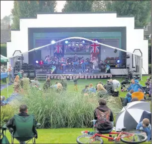  ??  ?? A musical event last year which was also held at Hollycroft Park. Young musicians took to the stage for the first Electric Proms in September 2016. Picture: Rod Parker