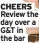  ?? ?? CHEERS Review the day over a G&T in the bar