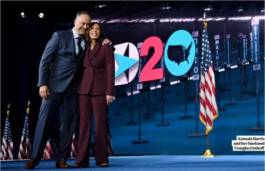  ??  ?? Kamala Harris and her husband Douglas Emhoff