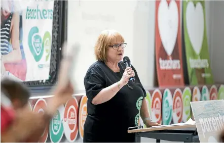  ?? CHRISTEL YARDLEY/STUFF ?? NZEI president Lynda Stuart said secondary school teachers are united with primary school teachers and principals over pay talks.