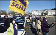  ?? Erik Trautmann / Hearst Connecticu­t Media file photo ?? Members of SEIU local 32BJ have supported McDonald’s franchise workers in a longtime campaign for better pay and benefits at the service plazas along Interstate 95 last year.