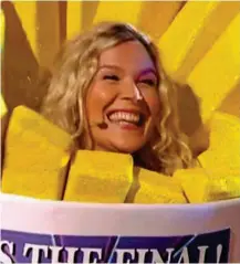  ?? PIXEL8000/ITV ?? Feeling chipper: Disguised Joss Stone grins after she is unmasked