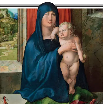  ??  ?? Albrecht Dürer’s
Madonna and
Child, oil on panel, c1496-99. In his lifetime, Dürer was the most famous artist in Europe
