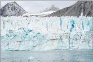  ?? Submitted photo ?? Jim Klinger captured this photo of a glacier on his recent trip to Antarctica with his wife Denise.