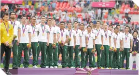  ?? ?? El equipo que lideró Oribe para ganar el oro olímpico en Londres.