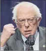  ??  ?? BERNIE SANDERS: He said: ‘Our campaign is about transformi­ng our country.’