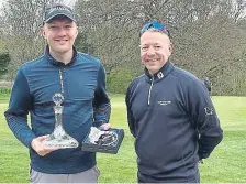  ?? ?? Masters winner Ed Barnes with club captain Scott Vivash