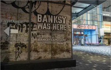  ?? COURTESY OF EXHIBITION HUB ?? ‘Banksy Was Here’ opens Saturday and runs through Jan. 31at the Fashion District in Philadelph­ia.
