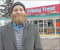  ?? MILLICENT MCKAY/TC MEDIA ?? Brody Ellis outside the new Frosty Treat location, located at 25010 Veteran’s Memorial Highway, Kensington. The new location used play home Johnny’s Dairy Bar.