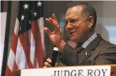  ?? Miguel Juarez Lugo / Zumapress.com / TNS ?? Republican candidate Roy Moore was dogged by President Trump’s unpopulari­ty and claims that Moore had pursued teenage girls when he was in his 30s.