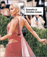  ??  ?? Saweetie in Christian Cowan