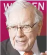  ??  ?? Warren Buffett