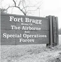  ?? CHRIS SEWARD/AP ?? Defense Secretary Mark Esper and Army Secretary Ryan McCarthy put out word that they are “open to a bipartisan discussion” of renaming Army bases like North Carolina’s Fort Bragg.