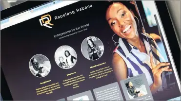  ?? PHOTO: NICHOLAS RAMA ?? The Rapelang Rabana website was visited at the Business Report offices in the Johannesbu­rg CBD.