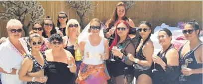  ??  ?? The hen party finally made it to Spain after booking new flights