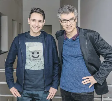  ?? EVA BLUE VIA THE NEW YORK TIMES ?? Amir Moravej, left, an Iranian-born computer engineer who is CEO of software start-up Botler AI, and Yoshua Bengio, a research pioneer in artificial intelligen­ce and director of the Montreal Institute for Learning Algorithms.
