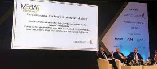  ??  ?? The Future of Private Aircraft Design – panel discussion in progress