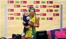  ?? Photograph: Alex Davidson/Getty Images ?? Gretel Bueta, with son Bobby, after the final of the Quad Series.