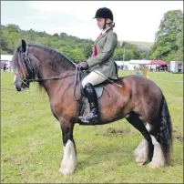  ??  ?? Best horse in show, a Cob called Duke ridden by Olivia Sexton, from Salen, Mull.