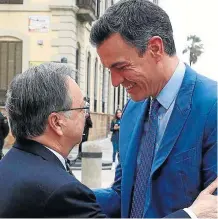  ?? EP ?? Sánchez, junto al presidente de Ceuta, Juan José Vivas.