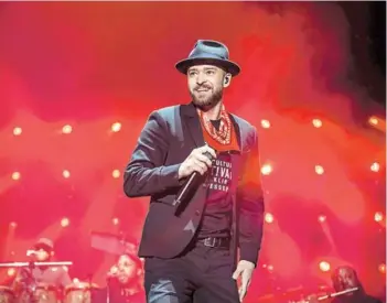  ??  ?? ► Timberlake en un concierto en septiembre pasado.
