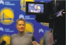  ?? Paul Chinn / The Chronicle ?? Warriors head coach Steve Kerr believes in nonviolent protest “as long as the message is clear.”