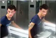  ?? NYPD VIA THE ASSOCIATED PRESS ?? This photo released by NYPD shows a person of interest wanted for questionin­g in regard to the suspicious items placed inside the Fulton Street subway station in Lower Manhattan on Friday in New York.