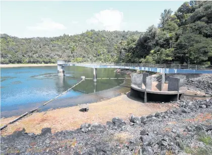  ?? Photo / John Stone ?? Lack of rain is creating problems at catchment sites such as Whangarei’s Whau Valley dam.