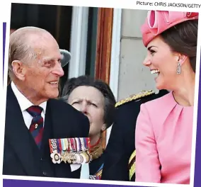  ?? Picture: CHRIS JACKSON/GETTY ?? Invaluable guidance: Philip and the Duchess of Cambridge