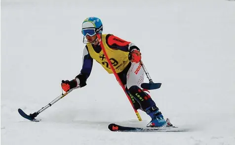  ?? Foto: Karin Blankhertz ?? Am Großen Arber wurde er bayerische­r Meister, in Abtenau fuhr er seinen ersten Super G. Der Friedberge­r Leander Kress ist derzeit oft im Einsatz.