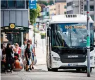  ?? FOTO: HAAKON DUELAND ?? Den nye bompengepe­rioden skal vare fram til 2035. I løpet av disse årene skal kollektivt­rafikken vokse kraftig. Da skal også bompenger brukes til å sponse bussbillet­ter.