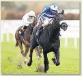  ??  ?? Happy Power ridden by David Probert wins at Doncaster