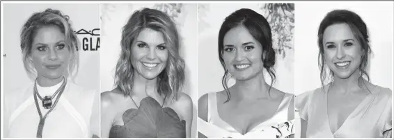  ?? AP Photo ?? Hallmark movies: This combinatio­n photo shows actresses, from left, Candace Cameron Bure, Lori Loughlin , Danica McKellar and Lacey Chabert who are all recurring stars of Hallmark holiday movies. Hallmark's "Countdown to Christmas" TV movies are so popular, they have an App and sell merchandis­e like wine glasses and t-shirts.