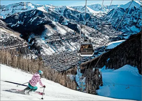  ?? BEN ENG/TELLURIDE SKI RESORT ?? For a relatively small resort, Telluride has plenty of skiing options and a wealth of expert terrain. Intermedia­te and beginners also have lots of choices.