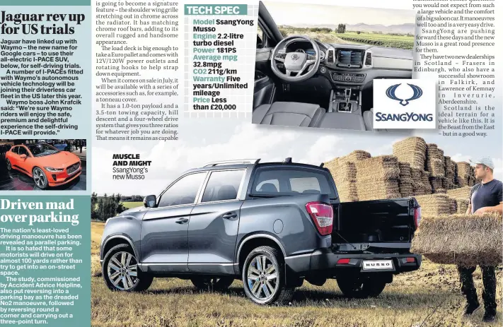  ??  ?? MUSCLE AND MIGHT SsangYong’s new Musso