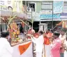  ??  ?? A Ganesha idol kept in public in Chennai on Friday